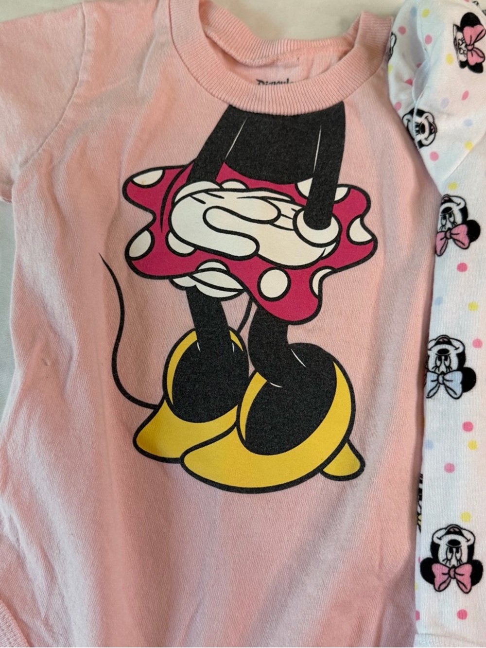 Disney Minnie Mouse Pink & White Girls One-Piece‎ Bodysuits - 3-Pack - Picture 2 of 7